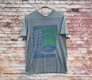 🔥 Seattle Seahawks NFC Football Junk Food Gray Shirt Men's Medium M Large Slim - Picture 1 of 5