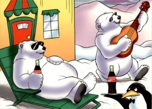 1996 Collect-A-Card Coca-Cola Polar Bears #39 Farewell Serenade - Picture 1 of 2