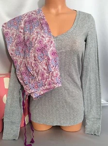Victorias Secret Mayfair modal Shimmer Henley Thermal Pajama Set Pajamas NWT XS - Bild 1 von 4