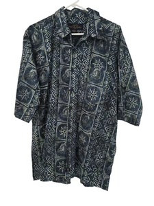 Pete Huntington Size 2XL Mens Shirt Boat Anchor Nautical Print Button Up Top - Picture 1 of 4