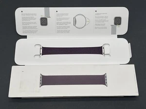Bracelet boucle solo tressé Apple Watch authentique - CERISE FONCÉE - 49 mm 46 mm 45 mm taille 9 - Photo 1/15