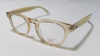 GANT GR REED CRYAMB Transparente Amarillo Cuerno Redondo Plástico Anteojos 46-21-145 Foto 1 de 2