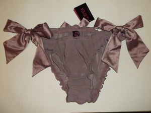 Nuevo con etiquetas La Senza 12 16 Calzoncillos Rosa Satinado Lazos Malva Rubor Gasa - Imagen 1 de 10