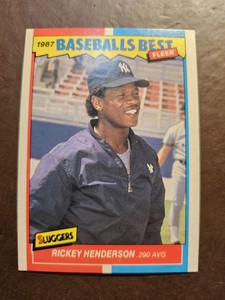 Rickey Henderson HOF 1987 Fleer Baseball's Best #18 New York Yankees A's Legend