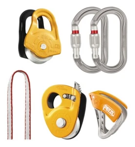 Petzl Spaltenrettungsset Riemenscheiben Karabiner Schlinge Höhenarbeiten Klettern - Bild 1 von 1