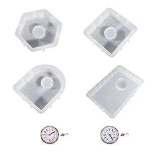Bookend Table Clock Resin Mould Hexagonal Square Oval Rectangular Silicone Mold - Picture 1 of 14