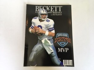 Beckett Football Card Monthly April 1993 Issue #37 Troy Aikman On Cover