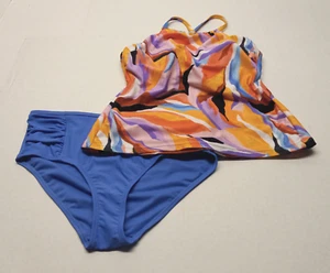 Time and Tru Tankini Top size S & NEW Catalina Swimsuit Bottom size M (8-10) NWT - Picture 1 of 10