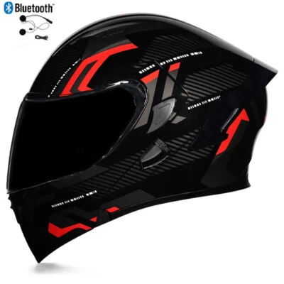 Bluetooth Modular Moto Motorcycle Helmet - Dual Visor, Flip-Up, DOT Certified - Image 1 of 4