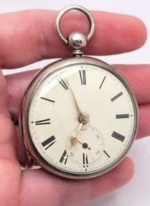 Jos Johnson English Fusee Sterling Silver Case Pocket Watch AS IS for to restore - Picture 1 of 9