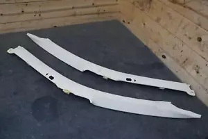 Set of 2 Left Right A-Pillar Roof Trim Tan Leather Rolls Royce Phantom 2003-17 - Picture 1 of 6