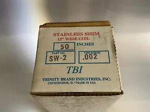 TBI trinity sw-2 50" .002 thickness 12"w coil stainless shim - Picture 1 of 3