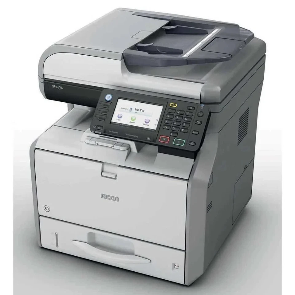 RICOH SP4510SF AUTO DUPLEX USB & NETWORK 40ppm A4 MONO ALL IN ONE LASER PRINTER - Image 1 of 4