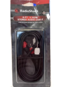 Radio Shack RCA Stereo Cable 1.82mm x 6 ft for TV, DVD, VCR, Satellite, A/V NEW - Photo 1/2