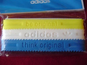 Adidas Baller id Bandas Pulseras Pulseras Clásicas Amarillo Blanco Azul 3 piezas ¡Nuevas! - Imagen 1 de 2