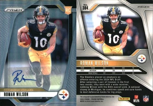 Roman Wilson Pittsburgh Steelers Panini Prizm 2024 RC Rookie Auto Autograph Sig - Bild 1 von 1