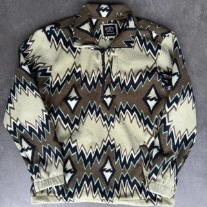 Billabong Fleece Jacket Mens L Aztec 1/2 Zip Surf Pullover Southwestern Baja - Picture 1 of 4