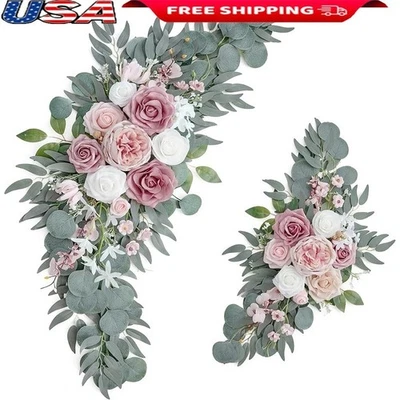 Свадебная арка цветы комплект искусственного шелка декоративные украшения зажимы галстуки события новый - Изображение 1 из 4