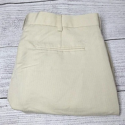 Pantalones Cortos de Golf Callaway Rayón Hombres Talla 36 Clásicos Plisados Caqui Rendimiento Foto 1 de 4