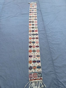 Vintage Türkischer Flachgewebe Kelim, Handgewebt, Bunt Geometrisches Muster Wandteppich - Bild 1 von 11