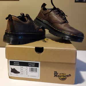 NEU Dr. Martens Reeder Herren Gr. 8 dunkelbraun Crazy Horse Freizeit Leder Schuhe - Bild 1 von 9