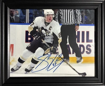 FOTO 8X10 FIRMADA AUTOGRAFIADA DE HOCKEY DE LA NHL de Sidney Crosby Pittsburgh Penguins   Foto 1 de 3