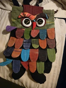 Mulitcolor Owl Backpack - Picture 1 of 7