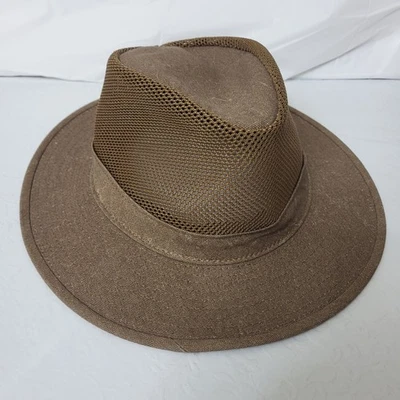 Henschel Hat Co. Mens Brown Mesh Crown Fedora Hat Medium Outdoor Casual - Image 1 of 4