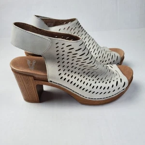 Sandalias Dansko Danae para mujer EE. UU. 8/UE 39 Oyster fresado cuero nobuck tacón bloque - Imagen 1 de 9