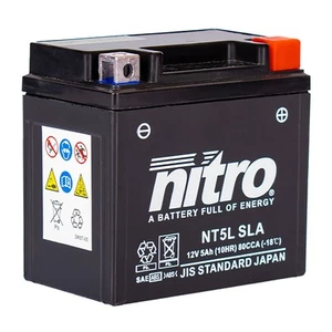 Batterie 12V 5AH YTX5L-BS (YTC5L-BS) Gel Nitro 50412 Hyosung Cab 50 SB 96-97 - Bild 1 von 1