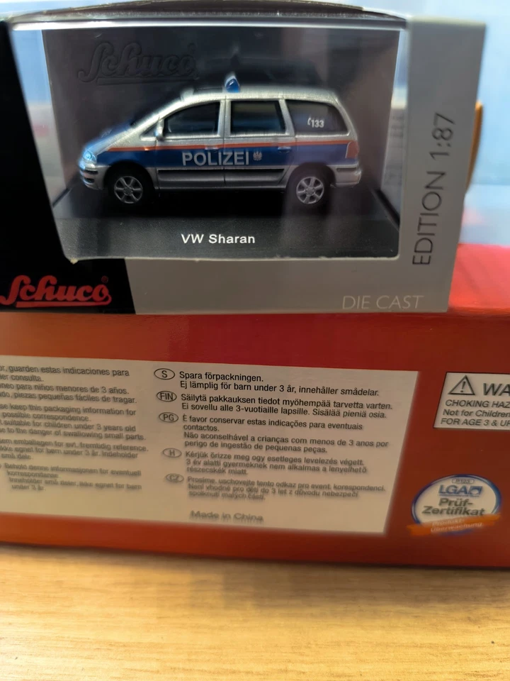 Schuco Modellauto vw Sharan Polizei  1:87 Gebraucht  - Bild 1 von 1