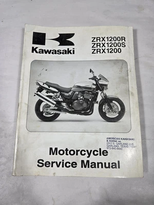 Kawasaki ZRX1200 2001 OEM manual de reparación de servicio de taller, ZRX1200R ZRX1200S Foto 1 de 3