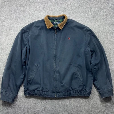 Куртка мужская Polo Ralph Lauren Harrington средний размер клетчатая с подкладкой вельветовый воротник M - Изображение 1 из 4