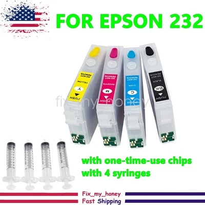 For Epson WF-2950 WF-2930 XP-4200 XP-4205 Refillable Ink Cartridge with chips - Image 1 of 4