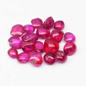 💎 19 Stück Lot 2,68ct t.w Mix Form Natur Lila Rot Rubin - Unbeheizt, Edelsteine - Bild 1 von 5