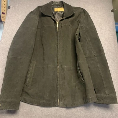 Boston Harbour Men's Jacket Size 2XL Olive Leather Shell Bomber Outdoor Wear - Image 1 of 4