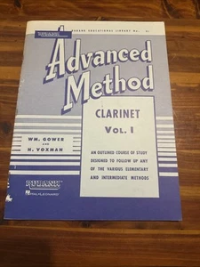 Rubank Advanced Method Clarinet Vol. I By Gower & Voxman Music Book - Picture 1 of 4