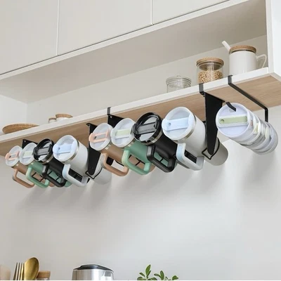 Metal Hanging Under Cabinet Organizer; for Tumblers & Lids; Stanley, Owalla, Etc - Image 1 of 4