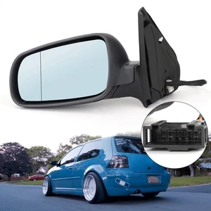 Left Hand Side Door Wing Mirror Heated Electric Primed Für VW Golf Mk4 97-04' - Bild 1 von 8