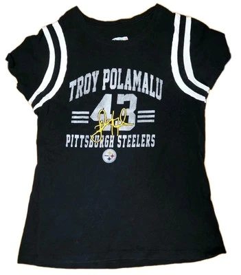 Troy Polamalu #43 Pittsburgh Steelers NFL Team Apparel Women's Black Shirt Large - Image 1 of 4