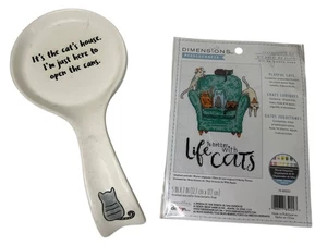 Katzenliebhaber Konvolut - Kreuzstich Set + Löffelablage GESCHENK - Bild 1 von 7