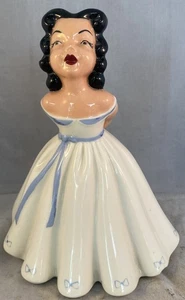 Vintage Hand Painted Southern Belle Girl Lady Figurine, Holland Mold Glazed - Picture 1 of 8