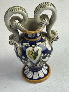 Italienische Majolika Keramik Vase - Bild 1 von 3