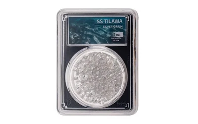 2025 PCGS-Certified 1-oz Silver Grains From SS Tilawa Shipwreck - Image 1 of 4