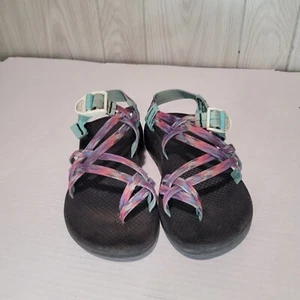 Chaco Chillos Womens Size 8 Light Tie Dye Strap Sandals Neon - Picture 1 of 5