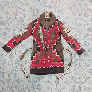 SP RALPH LAUREN Black Label Southwestern-Inspired Long Sleeve Belted Cardigan - Picture 1 of 15