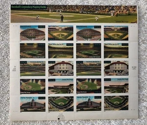 LEGENDARY BASEBALL FIELDS Sheet of 20 - 34¢ Stamps Scott #3510-19 USPS 2001 MNH - Picture 1 of 3