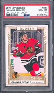 2023 Upper Deck Connor Bedard OPC Glossy Gold RC #R47 PSA 10 GEM MINT O Pee Chee - Picture 1 of 3