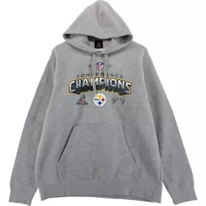 Used TEAM APPAREL NFL Pittsburgh Steelers Super Bowl XLV Pullover Hoodie Men... - Picture 1 of 8