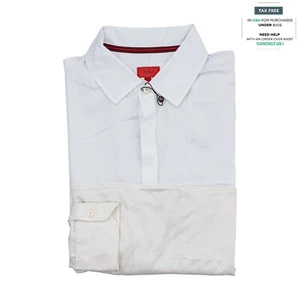 750 $ ISAIA NAPOLI elfenbeinfarbenes Poloshirt langärmeliges Seide/Baumwolle Gr. M - Bild 1 von 3